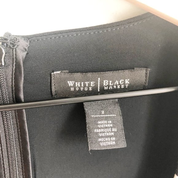 WHBM Slimming Striped Sheath Bodycon Dress Size 2 - Picture 4 of 6